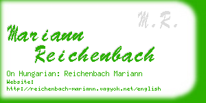 mariann reichenbach business card